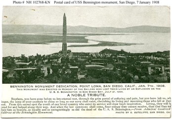 Bennington Monument Dedication, Point Loma, Jan 7 1908