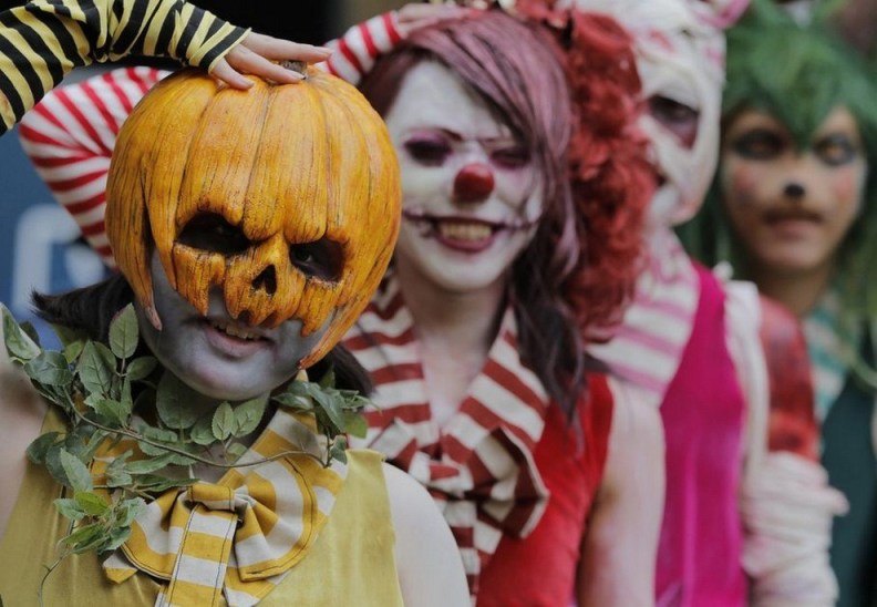 Halloween in Tokyo, 2012 - Participants march in Tokyo, Japan.  AP Photo by Itsuo Inouye via BigPicture.SI