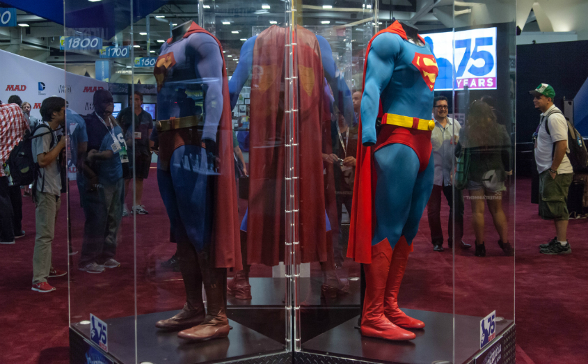 Superman Suits at SDCC 2013 photographed by Seth Rosenblatt for CNET