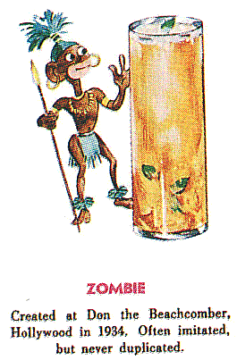 Zombie Cocktail from Don the Beachcomber Menu via Slammie.com