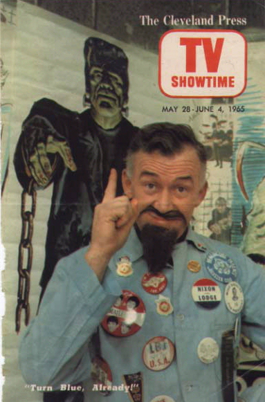 Ernie Anderson (Ghoulardi) on the cover of Cleveland Press TV Showtime