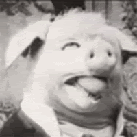 Creepy pig tongue horror gif