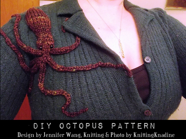 Demi Octopus pattern by Jennifer Wang Knitted by KnittingKnadine
