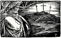 Howard Pyle illustration from Stops of various quills, by William Dean Howells, New York, 1895.