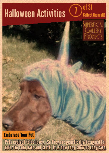 Halloween Activities Card 7 embarrass your pet