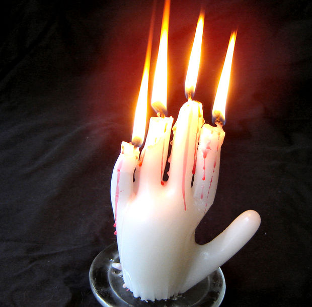 DIY Hand Candles by ChrysN via Instructables