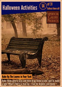 Halloween Activities Card 14 Rake Up Leaves