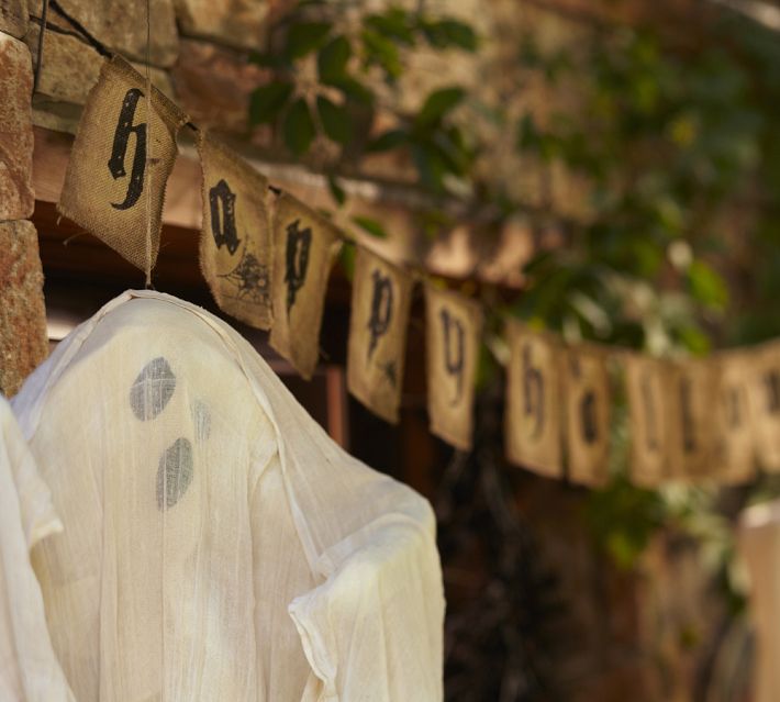 Pottery Barn Halloween 2014 Burlap Banner