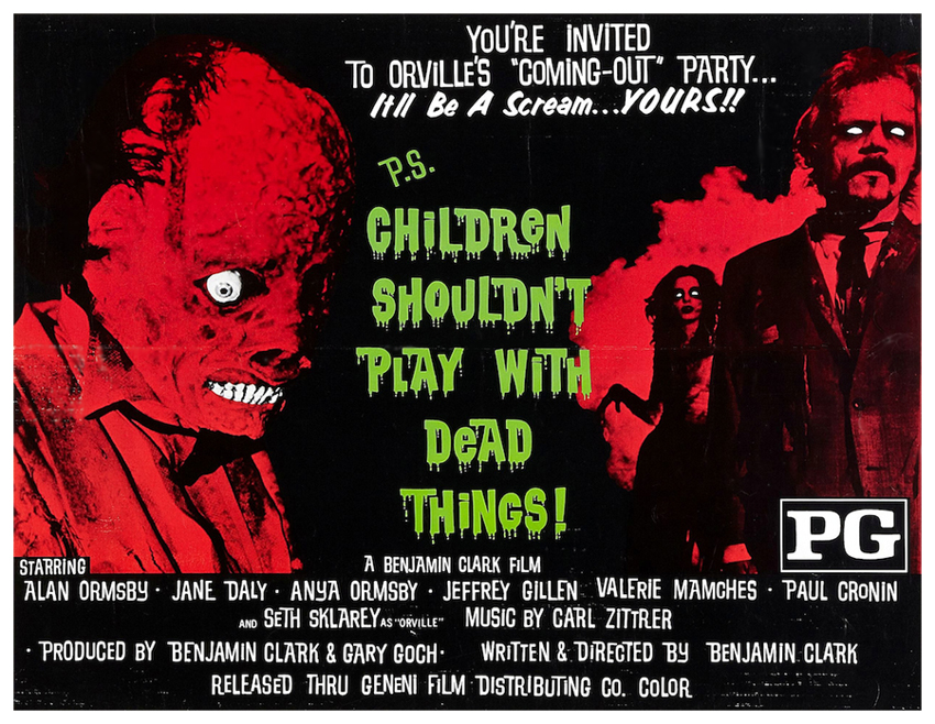 Poster for Children Shouldn't Play With Dead Things, 1973