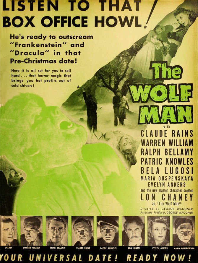 The Wolf Man from Film Daily 10-12-41 via SD Reader