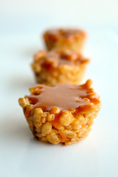 caramel rice krispie cups