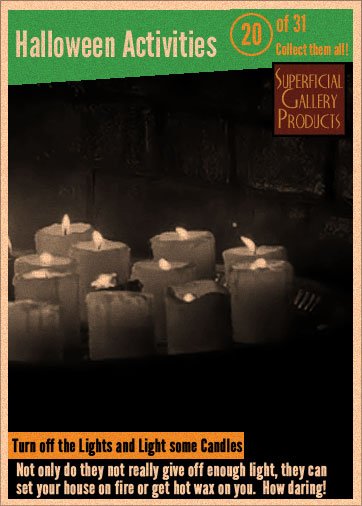 Halloween Activities Card 20 Light Some Candles