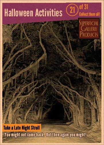 Halloween Activities Card 21 Take a Late Night Stroll