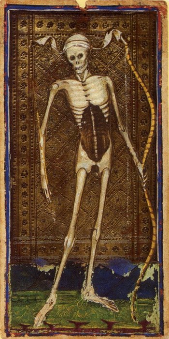 Death card from the Visconti Tarot deck 1455