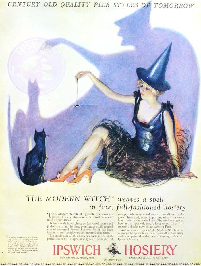 Silk stockings ad from Ipswich Hosiery, 1927 via Smithsonian Magazine