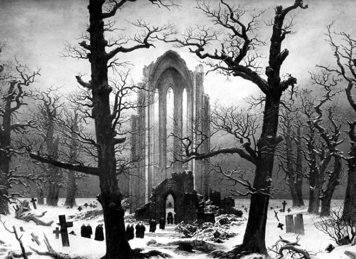 Caspar David Friedrich Monastery Graveyard in the Snow 1817-19
