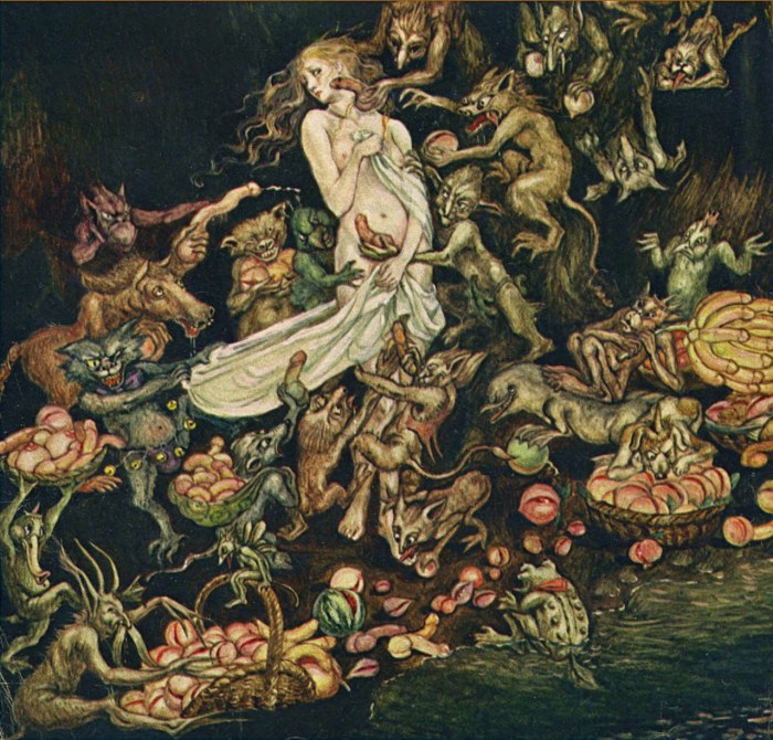 Illustration by Kinuko Craft for the September 1973 Playboy feature Goblin Market A Ribald Classic