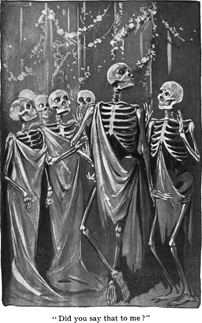 Did you say that to me an illustration from The Sociable Ghost by Olive Harper, 1903